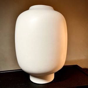 Ferm Living White-Pale Grey Stoneware 7.5" Vase, in excellent condition